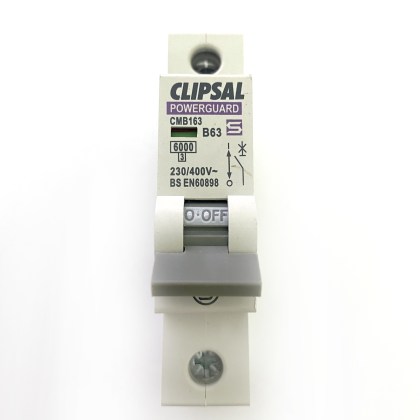 Clipsal PowerGuard CMB163 PCB6B163G B63 63A 63 Amp MCB Circuit Breaker Type B